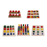 8 Set Montessori Material Sensorial De Madera