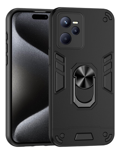 Funda Con Forma De Anillo Negro Para Realme 9 Pro Para Realm