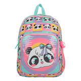 Mochila Xtrem Hopper 4xt Multicolor Panda Diseño De La Tela Lisa