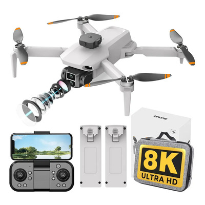 Axnen L106 Drone color gris con control remoto con 8k cámara dual 2 baterías | Envío gratis