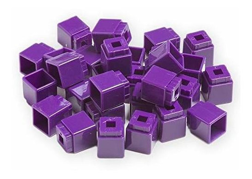 Cubos Unifix Púrpura 100 Unidades.