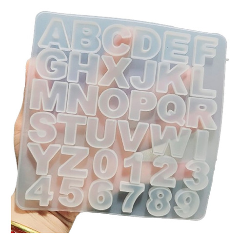 Molde Silicona Letras Y Numeros 2cm Para Resina Artesanias