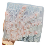 Molde Silicona Letras Y Numeros 2cm Para Resina Artesanias