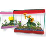 Aquário Decorado 20x10x15cm Beteira Plantas Para Peixes Nf-e