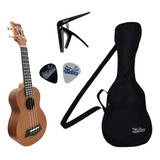 Kit Ukulele  Soprano 21k Profissional + Capotraste + Bag