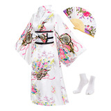 Kimono De Anime Japons Para Mujer, Geisha Yukata, Vestido Du