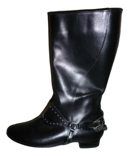 Botas Cuero Vacuno Alta Tachas Estribo Montar Cómoda Liviana