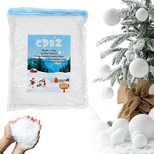 17.6 Oz Nieve Artificial Falsa, Nieve Artificial  Decor...