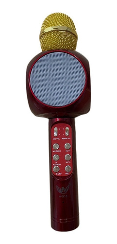 Microfone Bluetooth Karaoke Portátil Usb Sd Fm Sem Fio A-915