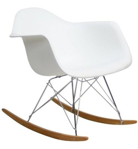 Sillón Rocker Modway De Plástico Moldeado En Blanco