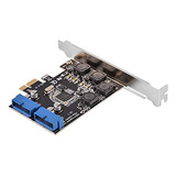 Tarjeta De Expansión Pci-e A Usb 3.0 2 Puertos 5gbps -