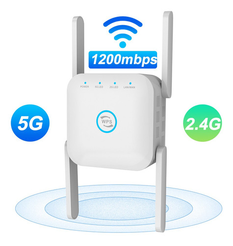 Amplificador Wi-fi De Señal De 1200 Mbps Y 2.4 5g