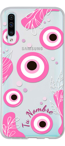 Funda Para Galaxy Ojo Turco Nazar Rosa Personalizada Nombres