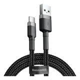 Cabo Usb Tipo C Baseus Reforçado 1 M Carregamento Turbo 3a