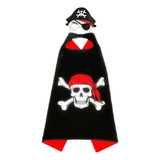 Disfraz Pirata Niño Capa + Máscara Fiestas Y Halloween