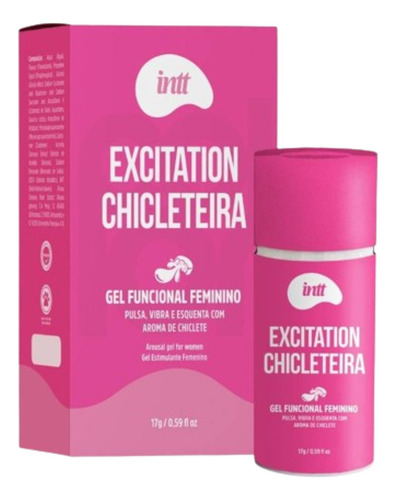 Gel Excitation Chiclete Sensação Pulsante Vibra Aquece Intt