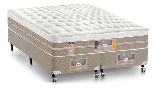 Cama Box + Colchão Castor Silver Star Molas Pocket Queen 158