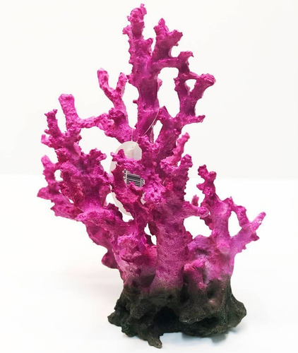 Adorno Peceras Resina Corales Rosa Grande Aquatic Creations