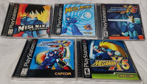 Ps One Megaman Colección Originales 8 X4 X5 X6 Legends Negra