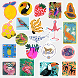 Pack Stickers- Adesivos  Brasilidades Animais E Frutas 