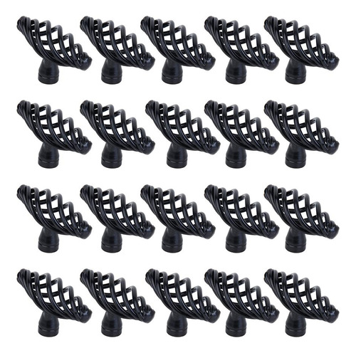 20pcs Herraje De Pequeña Sala De Hierro Forjado Negro