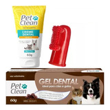 Kit Anti Tártaro Canino Creme Gel Dental Escovinha Dental