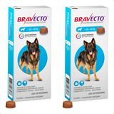 Bravecto Combo 2 Unid 1000 Mg Comprimido Cães 20 A 40 Kg