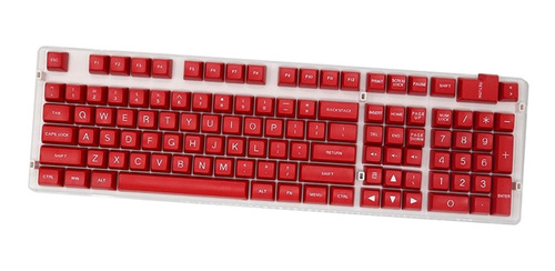 Keycaps Personalizados Ajustaram Letras Brancas Vermelhas