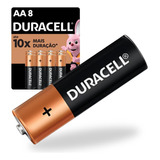 Pilhas Alcalina Aa 8 Unidades Duracell