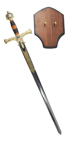 Espada Medieval Rei Davi Decorativa Salomão Suporte Parede