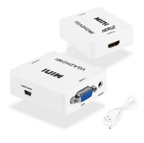 Adaptador Conversor De Vga Para Hdmi - Com Som Áudio