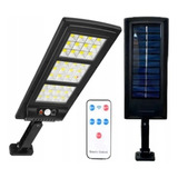 Lampara Para Exterior Solar Led De 60w Con Sensor De Luz Color De La Carcasa Negro Color De La Luz Blanca