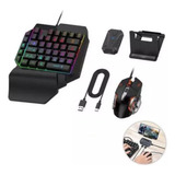 Combo Gamer Para Celular/tablet Teclado+mouse Y Convertidor