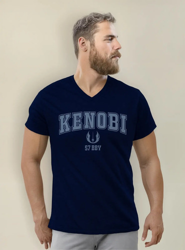 Playera Obi Wan Kenobi 57 Bby Jedi Star Wars Cuello V Neck  | Meses sin interés