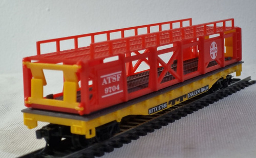 D_t Tyco Vagon Automovilero Santa Fe A2 Trailer Train  Usado