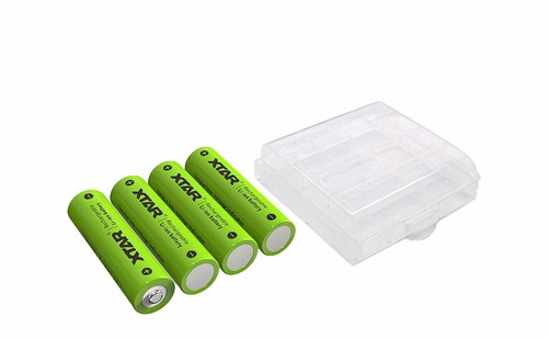 Pack 4 Pila Litio Aa Litio 1.5v Recargable Led 1800mah Xtar