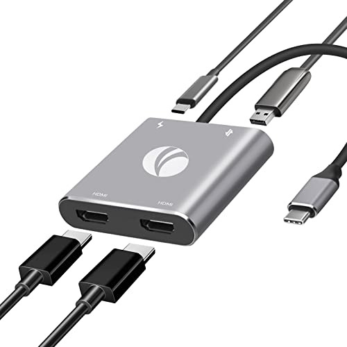 Adaptador Usb C A Hdmi Dual De Vcom Compatible Con Mst, 4k @