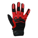 Guantes Motocicleta Textil Completo Talla Xl Rojo Bmd