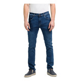 Jean Azul Slim Fit Elastizado Moda Hombre Mistral 50137