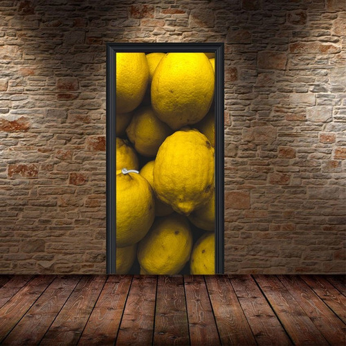 Vinilo Para Puerta Verduleria Limon Limonada Jugo Bebida M9