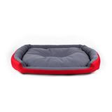 Cama Extra Grande Para Perro Resistente Color Rojo / Gris