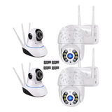 Juego 2 Camara 3 Antenas Interior + 2 Ptz Exterior 4 Sd 64gb