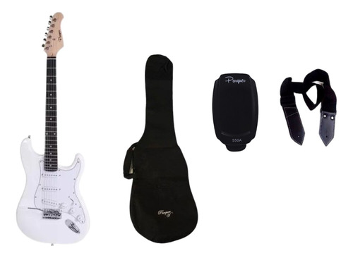 Combo Guitarra Electrica Parquer + Funda + Afinador + Correa