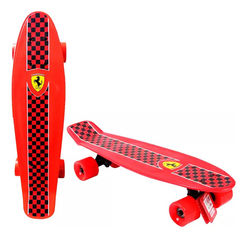 Patineta Skateboard Ferrari Roja Juguete Para Niños Infantil Color Rojo