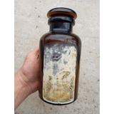 Antiguo Frasco De Farmacia Color Caramelo - Aceite/bacalao