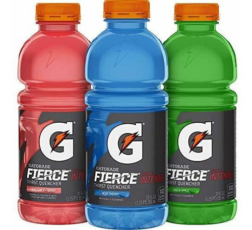 Pack Gatorade Fierce, 20 Oz, 12 Unidades.