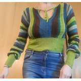 Sweater Blusa Hilo De Seda Gaby Candioti Mujer Usado Talle S