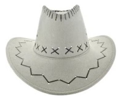 Sombrero Cowboy Vaquero De Cuerina Premiun Cotillon