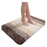 Alfombra Baño Olany De Microfibra Shaggy 91x61 - Marron