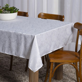 Toalha De Mesa Jacquard 2,50m 8 Cadeiras Cor Branco Jacquard-branco